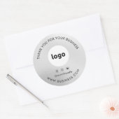 Vielen Dank für Ihre Firmenlogos Social Media-Stic Runder Aufkleber (Umschlag)