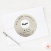 Vielen Dank für Ihre Firmenlogos Social Media-Stic Runder Aufkleber (Umschlag)