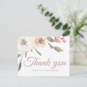 Vielen Dank für Ihre florale Boutique Custom Postkarte (Stehend Vorderseite)