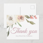 Vielen Dank für Ihre florale Boutique Custom Postkarte (Vorne/Hinten)