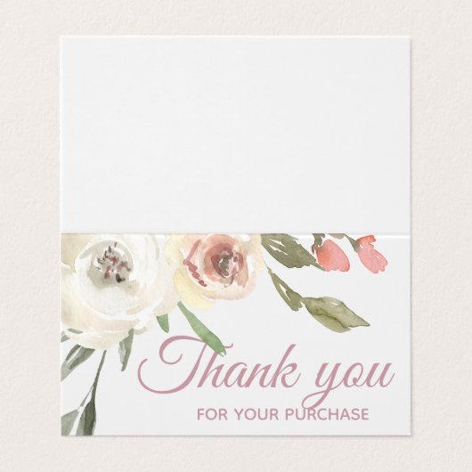 Vielen Dank für Ihre florale Boutique Visitenkarten (Außenseite Aufgefaltet)