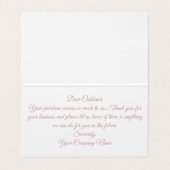 Vielen Dank für Ihre florale Boutique Visitenkarten (Innenseite Aufgefaltet)