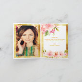 Vielen Dank für Ihre Fotokarte Aquarell Dahlien Bl Dankeskarte (Innenseite)