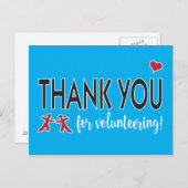 Vielen Dank für Ihre Freiwilligentätigkeit mit dem Postkarte (Vorne/Hinten)