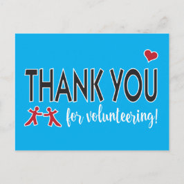 Vielen Dank für Ihre Freiwilligentätigkeit mit dem Postkarte