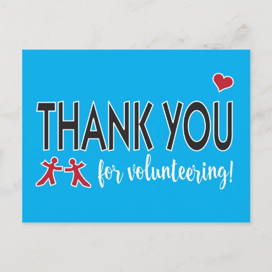 Vielen Dank für Ihre Freiwilligentätigkeit mit dem Postkarte (Vorderseite)