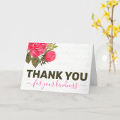 Vielen Dank für Ihre Freundlichkeit Blumendanken Karte (Gelbe Blume)