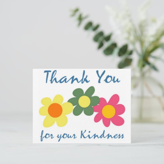 Vielen Dank für Ihre Freundlichkeit Postkarte (Stehend Vorderseite)