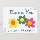 Vielen Dank für Ihre Freundlichkeit Postkarte (Vorne/Hinten)