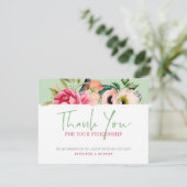 Vielen Dank für Ihre Freundschaft Boho Blume Dankeskarte (Stehend Vorderseite)