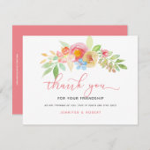Vielen Dank für Ihre Freundschaft Grünen Blätter Dankeskarte (Vorne/Hinten)