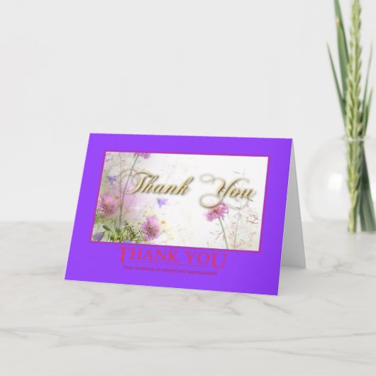 Vielen Dank für Ihre Freundschaftskarte Dankeskarte (Vorderseite)