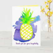 Vielen Dank für Ihre Gastfreundschaft Pinaple Fruc Karte (Gelbe Blume)