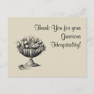 Vielen Dank für Ihre Gastfreundschaft! Postkarte