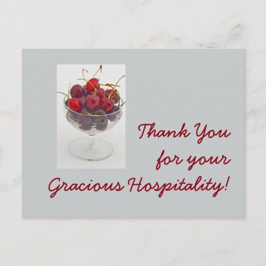 Vielen Dank für Ihre Gastfreundschaft! Postkarte (Vorderseite)