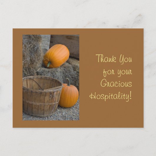 Vielen Dank für Ihre Gastfreundschaft! Postkarte (Vorderseite)