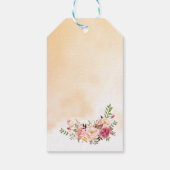 Vielen Dank für Ihre Gastgeschenk Hochzeit Pink Gi Geschenkanhänger (Rückseite)