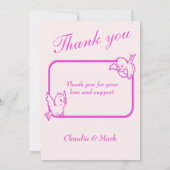 Vielen Dank für Ihre Geburtshilfekarte Ankündigung (Rückseite)