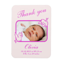 Vielen Dank für Ihre Geburtshilfekarte Magnet