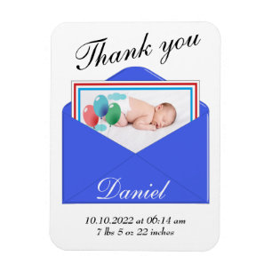 Vielen Dank für Ihre Geburtshilfekarte Magnet
