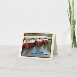 Vielen Dank für Ihre Gedenkspende, Rote Kanus Dankeskarte