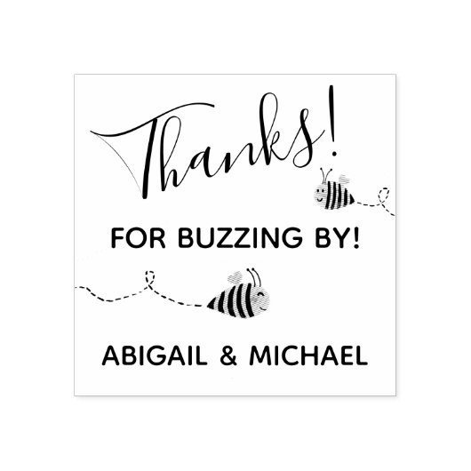 Vielen Dank für Ihre Gender-Neutral Niedlich Bee B Gummistempel (Prägung)