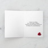 Vielen Dank für Ihre Geschenkkarte mit rote Rose Dankeskarte (Innenseite)