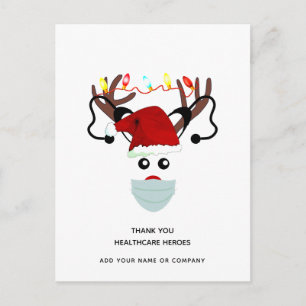 Vielen Dank für Ihre Gesundheit Helden Weihnachten Postkarte