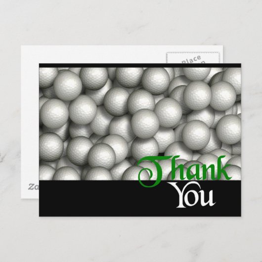 Vielen Dank für Ihre Golf Balls Postkarte (Vorne/Hinten)