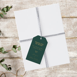 Vielen Dank für Ihre Green und Gold Foto Gastgesch Geschenkanhänger