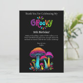 Vielen Dank für Ihre Groovy Psychedelic farbige Pi Einladung (Stehend Vorderseite)