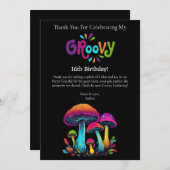 Vielen Dank für Ihre Groovy Psychedelic farbige Pi Einladung (Vorne/Hinten)