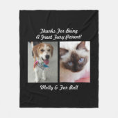 Vielen Dank für Ihre große Fury Eltern DIY Pet Nac Fleecedecke (Vorderseite)