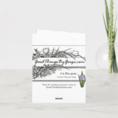 Vielen Dank für Ihre guten Wünsche Dankeskarte (Rückseite)