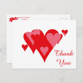 Vielen Dank für Ihre Herzen von Janz White Postkarte (Vorne/Hinten)