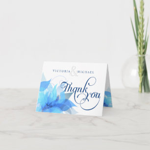 Vielen Dank für Ihre Hochzeit Abstrakte Blumennote Dankeskarte