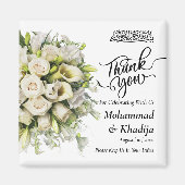 Vielen Dank für Ihre Hochzeit Bouquet Blume Nikah Magnet (Vorne)