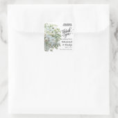 Vielen Dank für Ihre Hochzeit Bouquet Blume Nikah Quadratischer Aufkleber (Tasche)