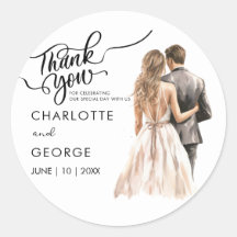 Vielen Dank für Ihre Hochzeit Bride Groom Back Wat