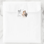 Vielen Dank für Ihre Hochzeit Bride Groom Back Wat Runder Aufkleber (Tasche)