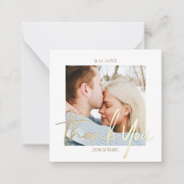 Vielen Dank für Ihre Hochzeit Custom Foto Card mit Mitteilungskarte