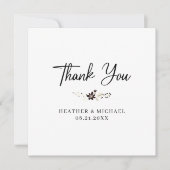 Vielen Dank für Ihre Hochzeit Dankbarkeit Elegant (Vorderseite)