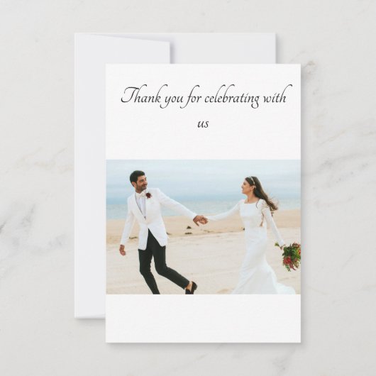 Vielen Dank für Ihre Hochzeit Dankeskarte (Rückseite)