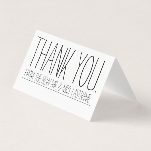 Vielen Dank für Ihre Hochzeit / frisch gezogenes B (Vorderseite)