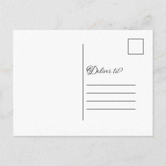 Vielen Dank für Ihre Hochzeit Moderne Kalligraphie Postkarte (Rückseite)