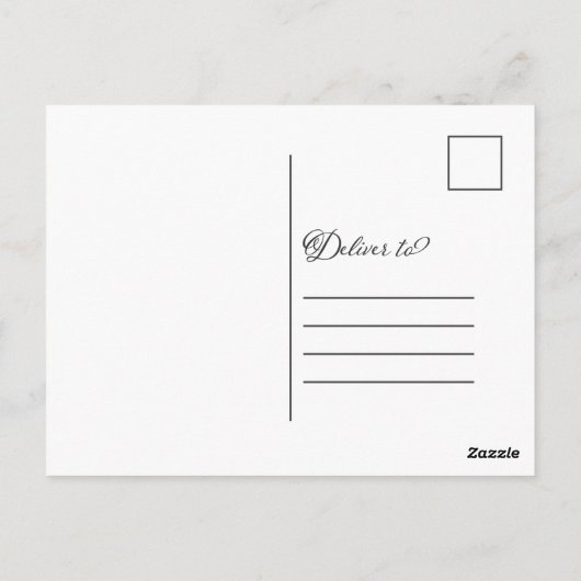 Vielen Dank für Ihre Hochzeit Moderne Kalligraphie Postkarte (Rückseite)