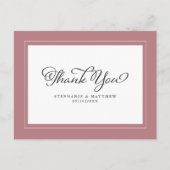 Vielen Dank für Ihre Hochzeit Moderne Kalligraphie Postkarte (Vorderseite)