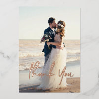 Vielen Dank für Ihre Hochzeit Real Foil Cards mit 