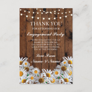 Vielen Dank für Ihre Hochzeit Rustic Wood Daisy Li Einladung