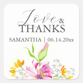 Vielen Dank für Ihre Hochzeit Stickers Watercolor